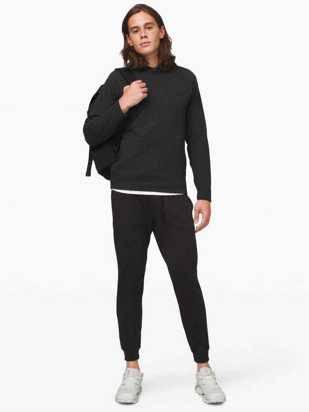 Lululemon At Ease Hoodie Heathered Black